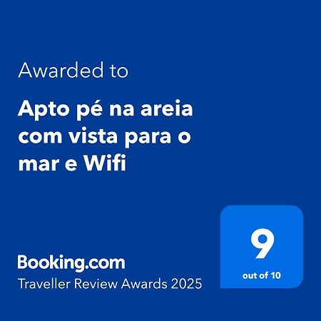 Apto pé na areia com vista para o mar e Wifi Praia Grande (Santos) Exterior foto