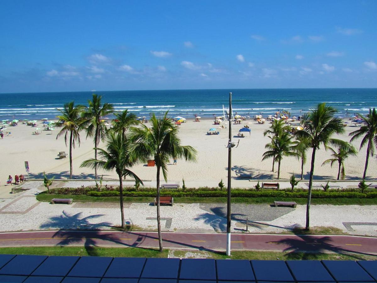 Apto pé na areia com vista para o mar e Wifi Praia Grande (Santos) Exterior foto