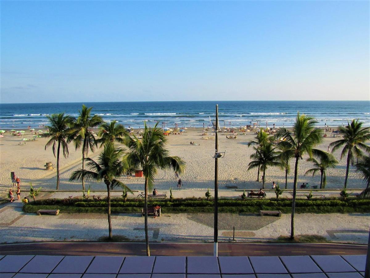 Apto pé na areia com vista para o mar e Wifi Praia Grande (Santos) Exterior foto