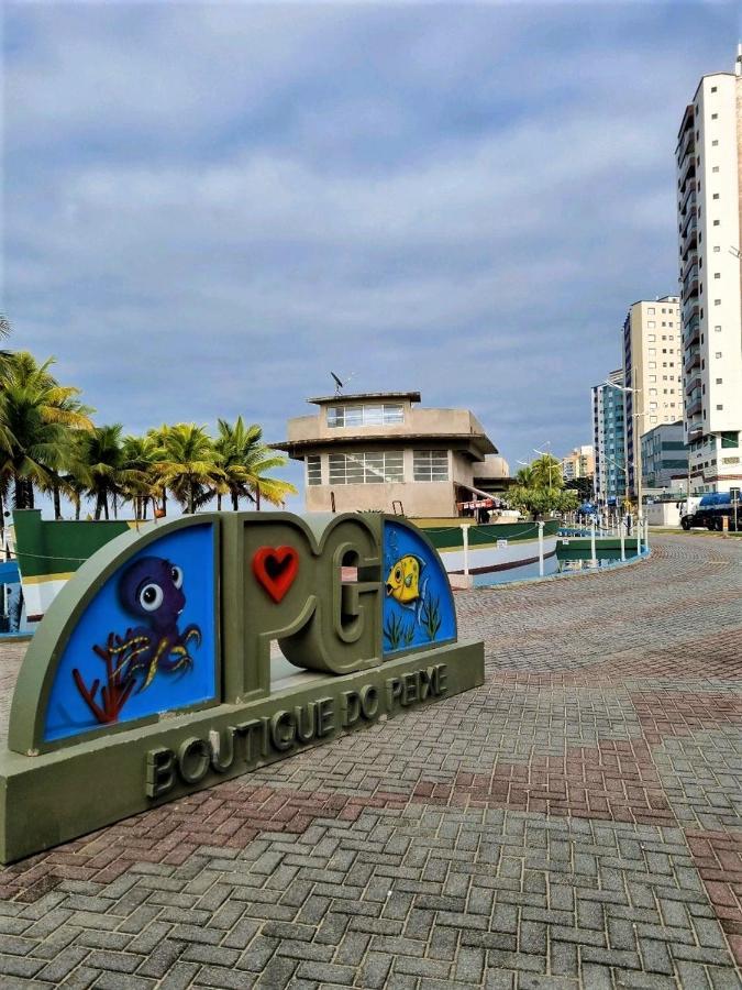 Apto pé na areia com vista para o mar e Wifi Praia Grande (Santos) Exterior foto